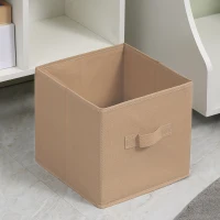 HOMCOM Freestanding 6 Cube Unit Cabinet Unit w/ 3 Fabric Drawers Handles Home Office Storage Shelves White(m-9)