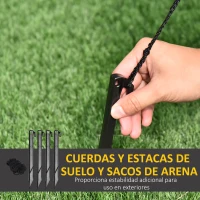 Outsunny Calabaza Inflable de Halloween con Gato Decoración de Halloween con Luces para Exterior 76x64x91-115 cm Naranja(m-7)