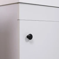 kleankin Bathroom Vanity Unit with Basin, Wall Mounted Bathroom Wash Stand with Sink, Tap Hole and Storage Cabinet, White(m-9)