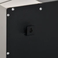 HOMCOM Ethanol-Kamin Bio-Ethanol-Brenner 6100BTU 0,7L 1 Std. Brenndauer kein Rauch wandmontiert Stahl Rostfreier Stahl Silber+Schwarz 72 x 11 x 72 cm(m-9)