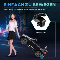 AIYAPLAY Elektro-Kinderauto, Mercedes, 3-5 km/h, Fernbedienung, Licht & Musik, Schwarz(m-5)