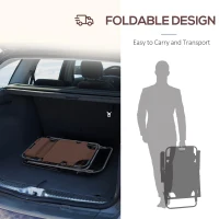 Outsunny 2 in 1 Folding Sun Lounger Reclining Garden Chair Set of 2 with 2-Level Adjustable Backrest, Outdoor Zero Gravity Recliner Garden Chairs with Head Pillow and Armrests, Brown(m-5)