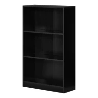 HOMCOM Estantería Librería con 3 Compartimentos de Almacenaje Libros CDs Plantas para Salón Estudio Dormitorio 62,2x24x102,4 cm Negro(m-11)