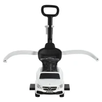 HOMCOM Compatible for Ride On Push Car w/ Storage Handle Steering Wheel Horn Footrest Cup Holder for Toddler Baby 12 - 36 Months White Mercedes-Benz AMG C63(m-8)