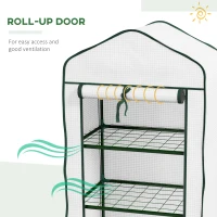 Outsunny Three-Tier Mini Greenhouse - White(m-6)