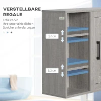 kleankin kleakin Badezimmerschrank 1 Schrank 3 Regale 48 cm x 20 cm x 50 cm Holzwerkstoff Grau(m-6)