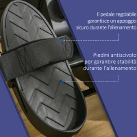 HOMCOM Vogatore Professionale per Casa con 8 Livelli di Resistenza Magnetica, Ruote e Monitor Digitale, Vogatore Pieghevole in Acciaio e ABS, 180x48x60cm, Nero e Grigio(m-7)