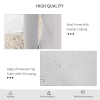 Outsunny 8 Sides Octagonal Garden Gazebo Marquee Party Tent Wedding Canopy Outdoor Heavy Duty Metal Frame (6.8m x 5m) - White(m-6)
