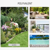 Outsunny Pied de parasol base de lestage parasol carré dim. 40L x 40I x 43H cm poids net 13 Kg ciment métal noir(m-6)