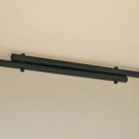 Outsunny Outdoor Barmöbel-Set, Rattanoptik, 4 Barhocker & 1 hoher Bartisch, mit Dach, Metallrahmen, Schwarz/Khaki(m-7)