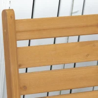 Outsunny Wooden Garden Rocking Bench with Adjustable Backrests, 2-Seater Rustic Rocking Chair Loveseat with Slatted Seat and Armrests(m-7)