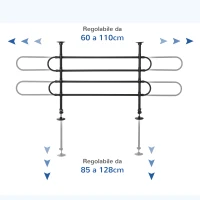 PawHut Griglia Divisorio Auto per Cani Regolabile in Altezza e Larghezza, Barriera Universale, Rete di Protezione per Trasportare i Animali Domestici, Nero(m-5)