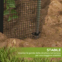 Outsunny Serra a Tunnel per Piante con Rete e Porta a Cerniera, 1.2x2.4x1.9m, Nero(m-7)