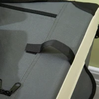 PawHut Trasportino per Cani e Gatti fino 4kg Pieghevole con 3 Aperture e Cuscino, 70x51x50cm, Grigio(m-8)