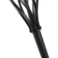 HOMCOM Set 3 Pezzi: 1 Lampada da Terra e 2 Lampade da Tavolo in Metallo, Design Vintage, Lampadine E27, Nero e Bianco(m-5)