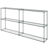 Outsunny Dreistufiger Blumenständer, Pflanzregal für Gewächshäuser, Schuppen, Garagen, 222x30x114 cm, Dunkelgrün