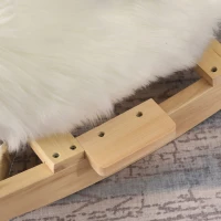 HOMCOM Balancín Infantil en Forma de Cisne de Felpa para Bebés 18-36 Meses con Sonido y Cinturón 60x33x59 cm Gris y Blanco(m-9)