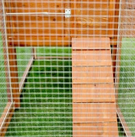 PawHut Pollaio per Galline Ovaiole da Esterno con Tetto Apribile e Recinto in Legno, 168x110.5x101.5 cm(m-9)