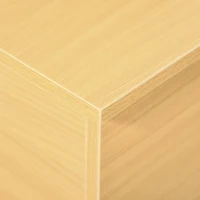 HOMCOM Truhe Aufbewahrungsbox Sitztruhe mit Stauraum Sicherheitsscharniere Holzkiste mit klappbarem Deckel für Wohnzimmer, Schlafzimmer, Spanplatte Buche 100 x 40 x 40cm(m-9)