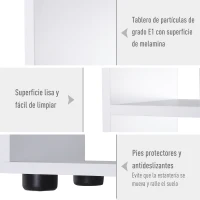 HOMCOM Estantería Moderna Vertical Diseño de Librería con 8 Estantes E1 Tablero de Partículas 70x24x178cm Blanco(m-5)