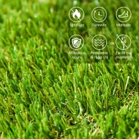 Outsunny Piastrelle da Giardino con Erba Sintetica 30x30cm 10 Pezzi, Prato Artificiale Realistico, Verde(m-6)