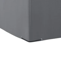 Outsunny 225x210cm Outdoor Garden Rattan Furniture Protective Cover Water UV Resistant Grey(m-8)