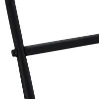 Outsunny Carrello Portalegna in Metallo Nero con 2 Ruote per Interno ed Esterno, Max. 30kg, 56x40x90.5cm(m-9)