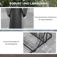 DURHAND Fahrradständer für 4 Fahrräder, wetterbeständig, zusätzliche Halterung, 102 x 92 x 130 cm, Schwarz(m-7)