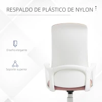 Vinsetto Silla de Oficina Giratoria Altura Ajustable con Reposabrazos Función de Basculante Respaldo Alto 62x56x110-119,5cm Rosa(m-6)