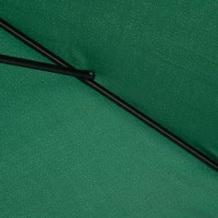 Outsunny Sombrilla de Jardín Parasol Excéntrico con Rotación de 360° Manivela y Base Cruzada Ø293x240 cm Verde(m-9)