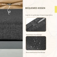 Outsunny Gartenstühle Outdoor-Stühle Terrassenstühle, wetterbeständig, modernes Design, 57 x 58 x 87cm, Braun+Schwarz+Grau(m-5)