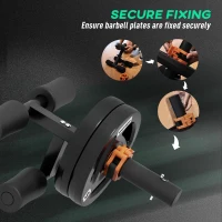 SPORTNOW Tib Bar with 2 x 5kg Olympic Weight Plates, Tibialis Trainer Calf Raise Machine for Shin Splints and Knee Pain Relief, for Home, Gym, Lifting and Strength Training(m-7)