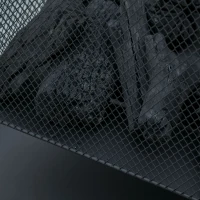 Outsunny Feuerschale modern Feuerkorb rechteckig Feuerstelle für Garten Camping BBQ Metall Schwarz 45 x 45 x 43 cm(m-9)