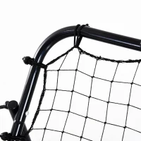 HOMCOM Adjustable Rebounder Net Kickback Target Goal for Teens Adults Training, Black(m-9)