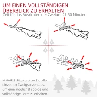 HOMCOM Künstlicher Weihnachtsbaum, Kunstschnee & Tannenzapfen, realistisch, flammhemmend, Metallfuß, 183 cm, Grün(m-7)