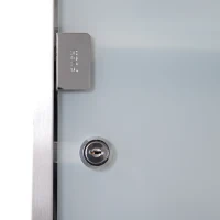 HOMCOM Armadietto Porta Medicinali, Pronto Soccorso Cassetta Medicine in Acciaio Porta in Vetro e 2 Chiavi 48x25cm(m-8)