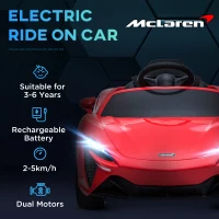 HOMCOM McLaren Licensed Kids Electric Ride-On Car, with Remote Control - Red(m-8)