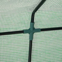 Outsunny Mini Serre de Jardin Serre à tomates mini serre tunnel Double bâche toit pointu 180L x 90l x 90H cm Acier PE PVC 2 fenêtres avec Zip enroulables Vert(m-8)