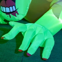 HOMCOM 5FT Halloween Inflatables Ghost and Tombstone, Blow Up Outdoor Halloween Decorations with Build-in LED Lights for Garden, Lawn, Party(m-8)