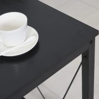 HOMCOM Eckschreibtisch Schreibtisch Industriedesign, 1 Bildschirmständer, 150 cm x 150 cm x 76 cm, Schwarz(m-8)