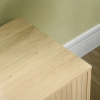 HOMCOM TV-Bank im Skandi-Design, 3 Schrankfächer, versetzbare Einlegeböden, Kabelmanagement, 150 x 40 x 51 cm(m-9)