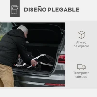 HOMCOM Andador para Personas Mayores Plegable de Aluminio con 4 Ruedas Bandeja Altura Ajustable Frenos de Maneta Blanco(m-6)