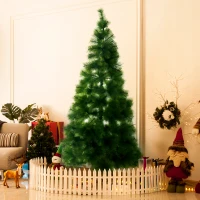 HOMCOM Albero di Natale Artificiale Foltissimo Realistico Altezza 210cm con 505 Rami Verde(m-7)