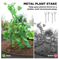 Outsunny Set of Two 181 x 93cm Steel Planters - Dark Grey(m-5)