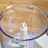 HOMCOM 5-In-1 Hand Mixer 500W Electric Whisk Five Speed w/ Stainless Steel Dough Hook Beater Blender Chopper for Kitchen Baking - White(m-8)