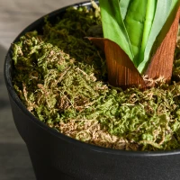 Outsunny Pianta Tropicale Decorativa Dracena Finta in Plastica con Vaso per Interno ed Esterno, Ф18 x 110cm(m-9)