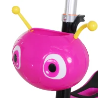 HOMCOM 5-in-1 Kinderroller höhenverstellbarer Tretroller Cityroller Scooter Kinder Roller Kickboard Lenker Teleskoprohr Rosa 62 x 25 x 72,5 cm(m-9)