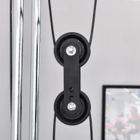 HOMCOM Stazione Fitness Multifunzione Power Tower per Palestra in Casa e Ufficio 155x118x220cm Nero(m-8)