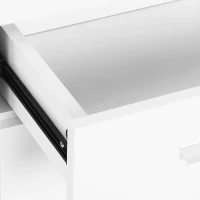 HOMCOM Armario de Cocina con 2 Puertas Buffet de Salón Moderno con 2 Cajones Estante Ajustable 106x35x76cm Blanco Brillante(m-8)