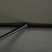 Outsunny Ampelschirm Sonnenschirm Gartenschirm, Kreuzfuß, schwenkbar, wetterbeständig, 245 cm x 245 cm x 245 cm, Grau(m-8)